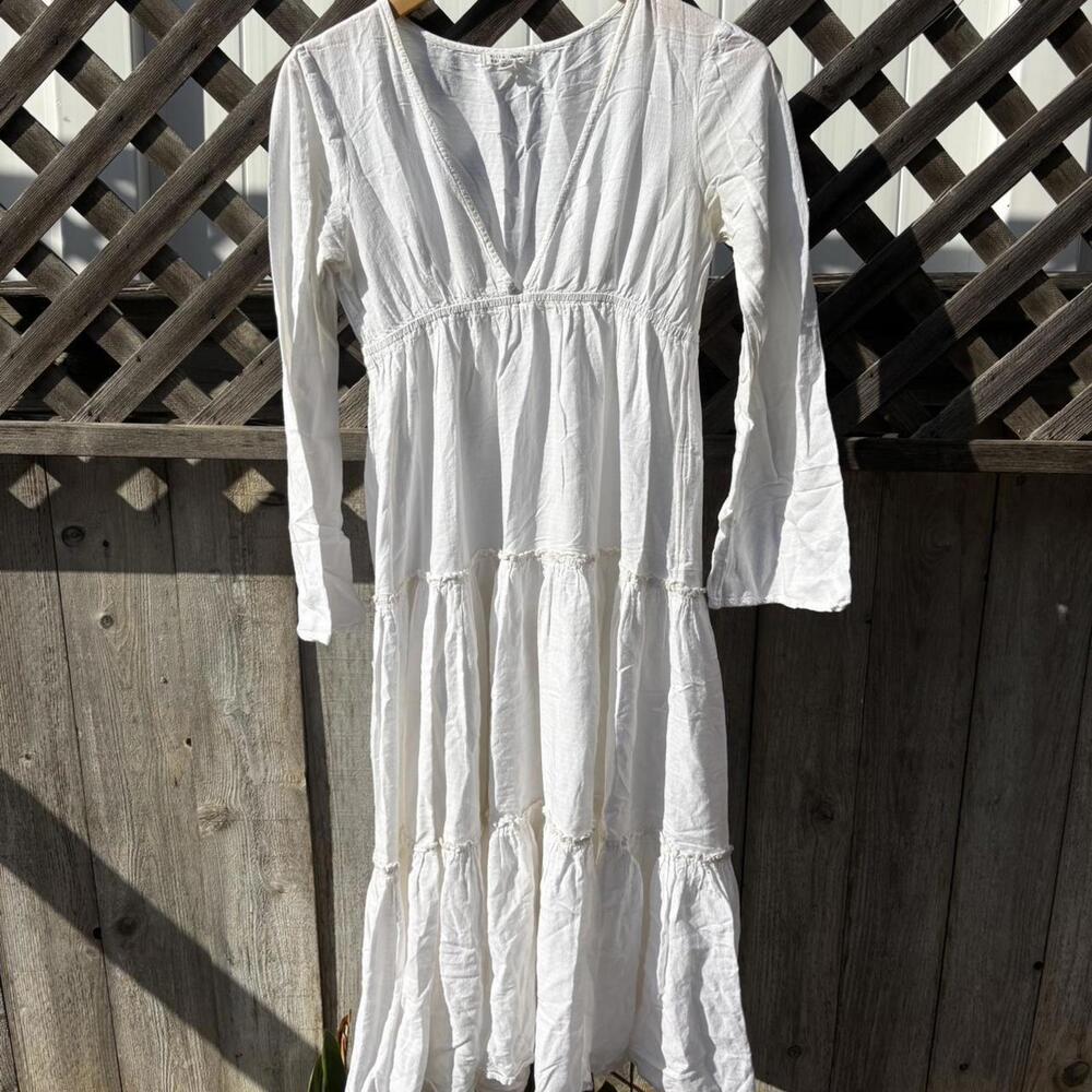 Billabong x The Salty Blonde White Tiered Maxi Dress | Boho Prairie